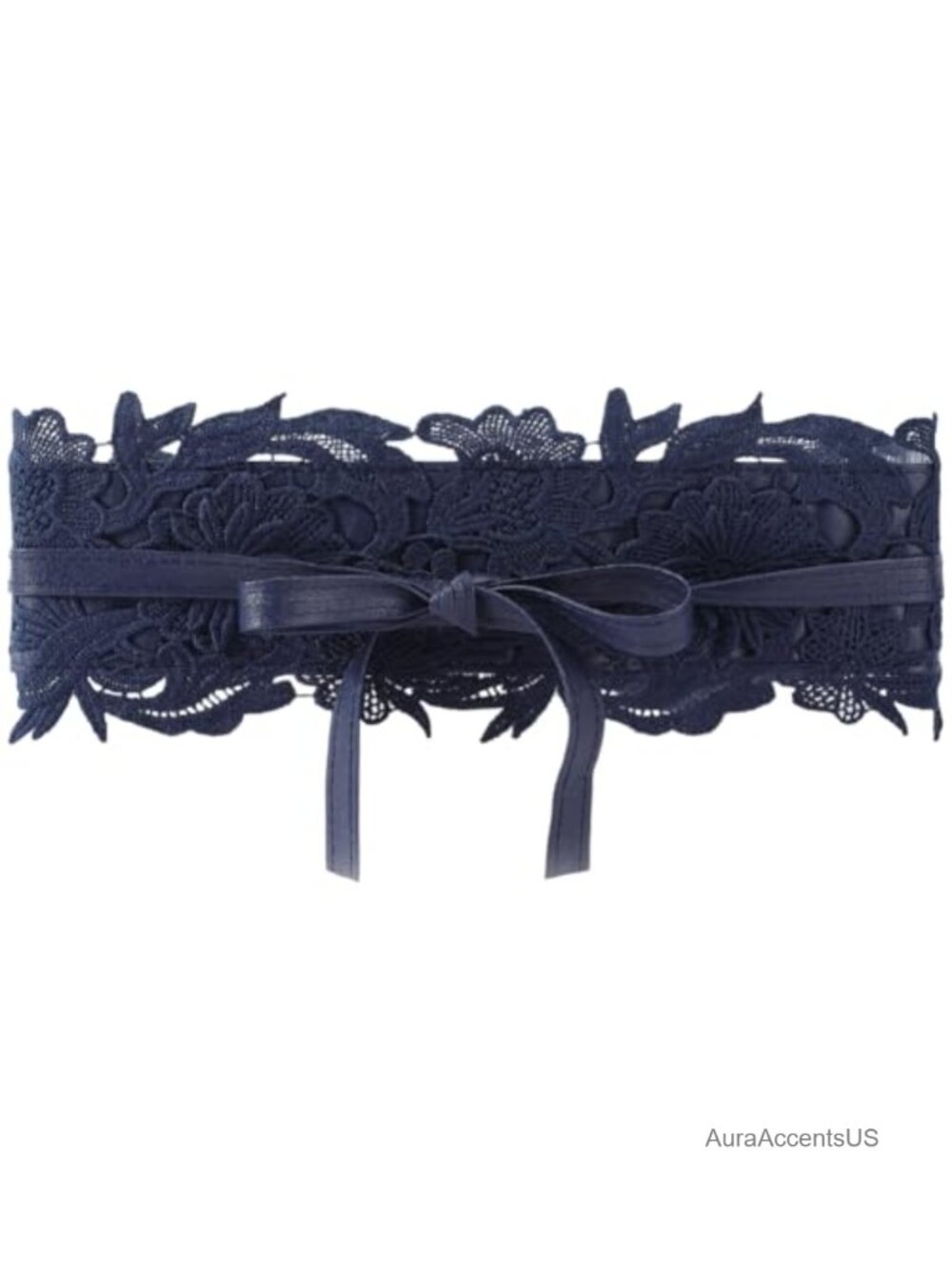 Lace Up Waist Belt Wide Faux Leather Tie Wrap Obi Belt for Women